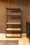 Nouveau Storage Rack 5 Tier Steel Rack with Engineered Wood Shelves - 16"D x 35.5"W x 71.2"H