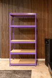 Nouveau Storage Rack 5 Tier Steel Rack with Engineered Wood Shelves - 16"D x 35.5"W x 71.2"H