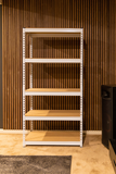 Nouveau Storage Rack 5 Tier Steel Rack with Engineered Wood Shelves - 16"D x 35.5"W x 71.2"H