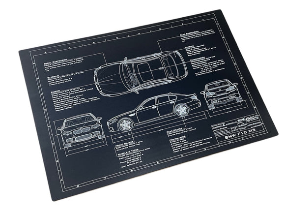 BMW Engineered Art Laser Etched Blueprint Artwork 23