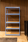 Nouveau Storage Rack 5 Tier Steel Rack with Engineered Wood Shelves - 16"D x 35.5"W x 71.2"H