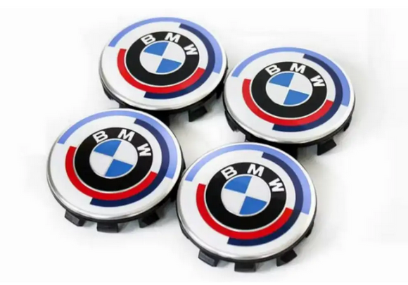 Genuine BMW Wheel Emblem - (50 year) (Set of 4) (56mm)