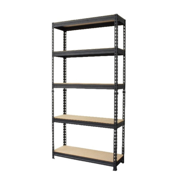 Nouveau Storage Rack 5 Tier Steel Rack with Engineered Wood Shelves - 16