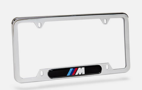 Genuine BMW License Plate Frame Chrome M