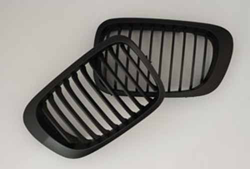 BMW Matte Black Grill (Front Pair) for E46 Coupe, Convertible (3/03-06), NOT M3