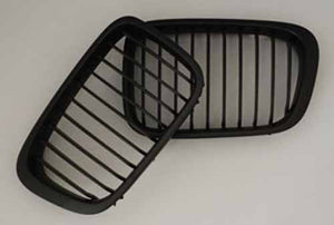 BMW Matte Black Grill (Front Pair) for E46 Sedan & Wagon Facelift only (9/01-05)