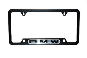 Genuine BMW License Plate Frame - Black with BMW Name